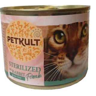PETKULT  cat konz. STERILISED  králík - 185g