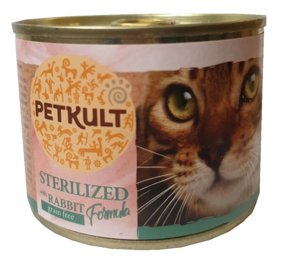 Petkult PETKULT  cat konz. STERILISED  králík - 185g