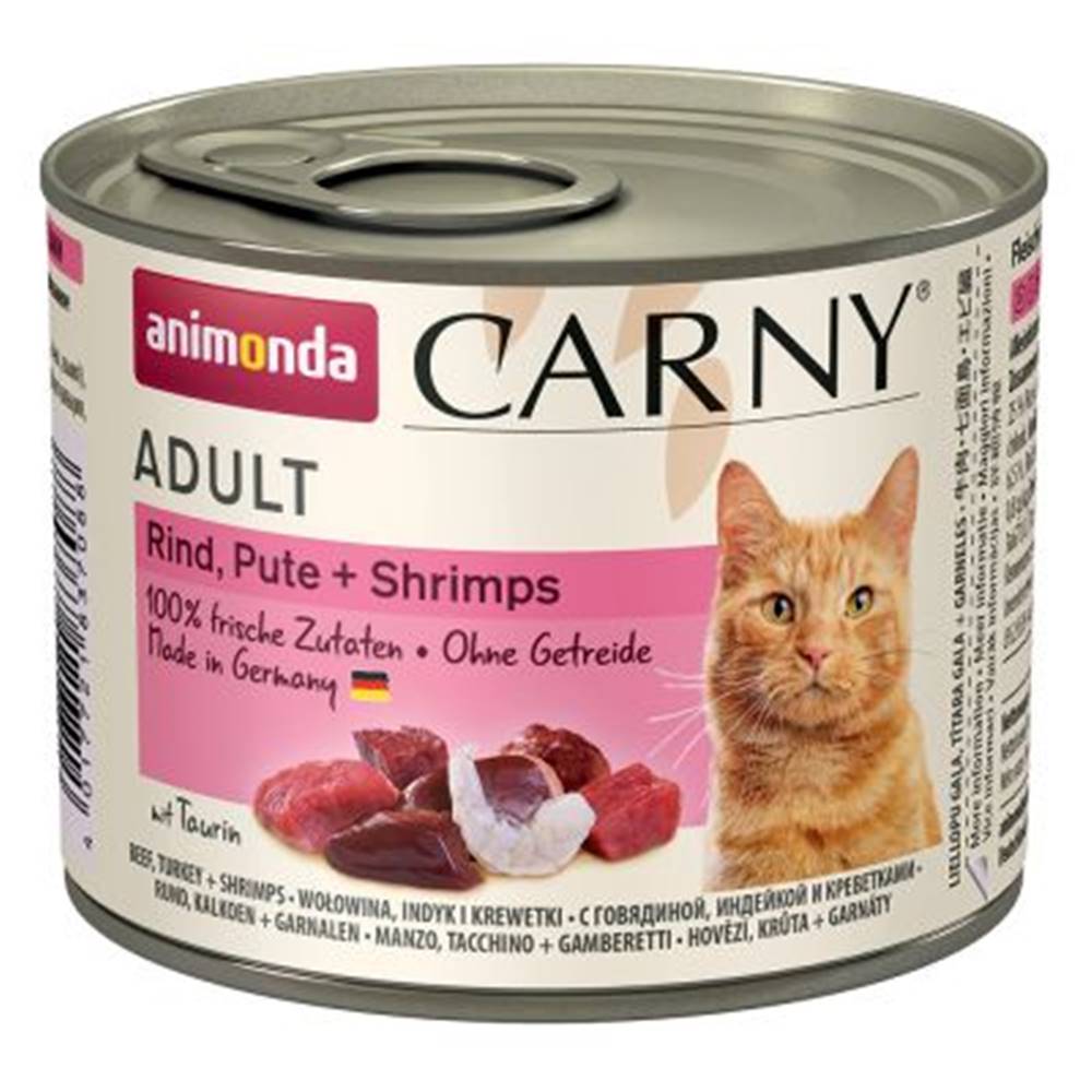 Animonda ANIMONDA cat konzerva CARNY hovädzie/morka/krevety - 200g