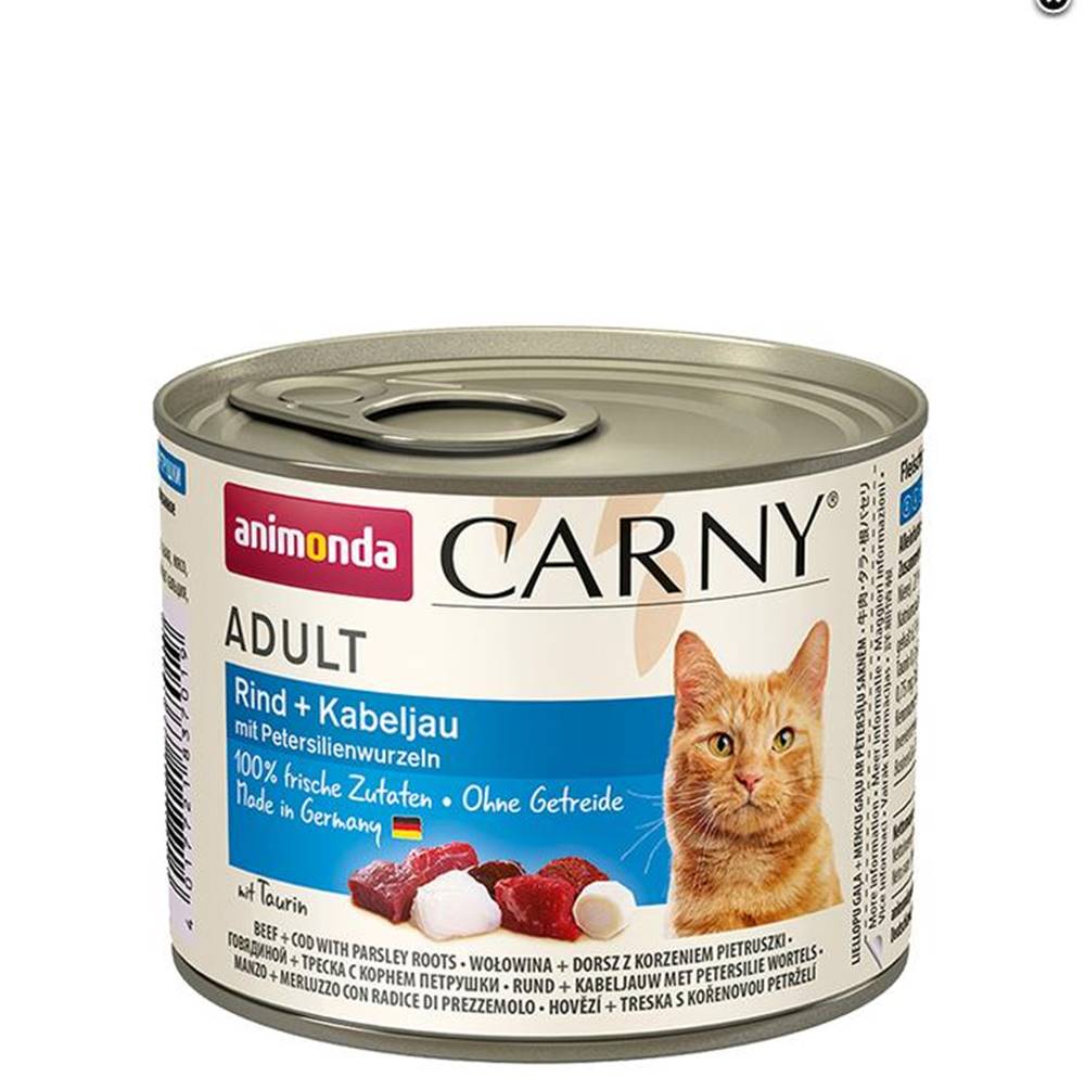 Animonda ANIMONDA cat konzerva CARNY hovädzie/treska/petržlen - 200g