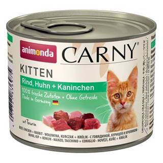 ANIMONDA cat konzerva Carny Kitten hovädzie, kura, králik - 200g