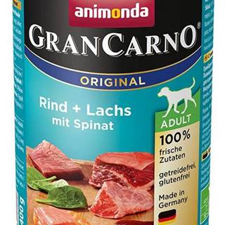 ANIMONDA dog konzerva Gran Carno hovädzie / losos / špenát - 400g