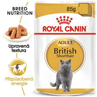 Royal Canin British Shorthair Gravy - kapsička pre britské krátkosrsté mačky v šťave - 85g