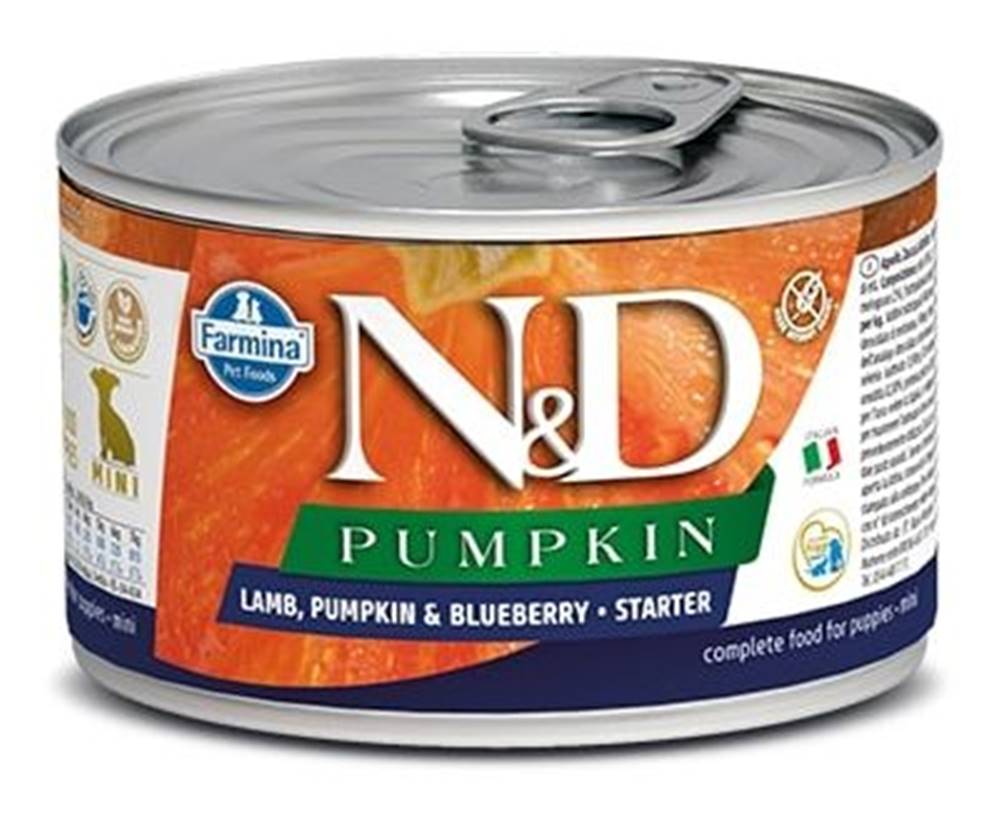 Natural&Delicious N&D dog GF PUMPKIN konz. STARTER MINI lamb/blueberry - 140g