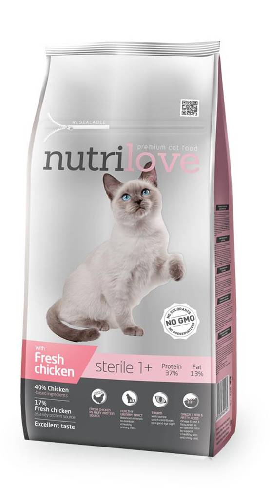 Nutrilove NUTRILOVE cat STERILE - KURACIE 1,4kg