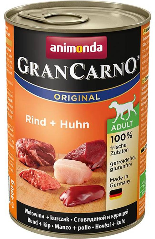 Animonda Animonda dog konzerva Gran Carno hovädzie / kura - 400g
