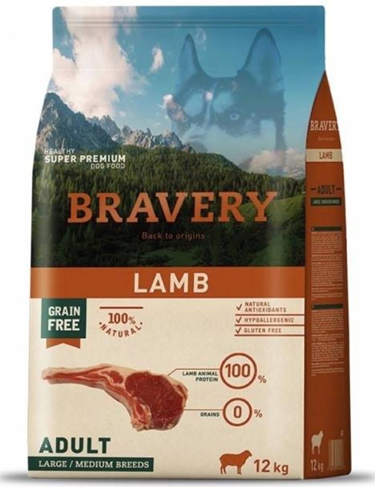 Bravery BRAVERY dog ADULT large/medium LAMB - 4kg