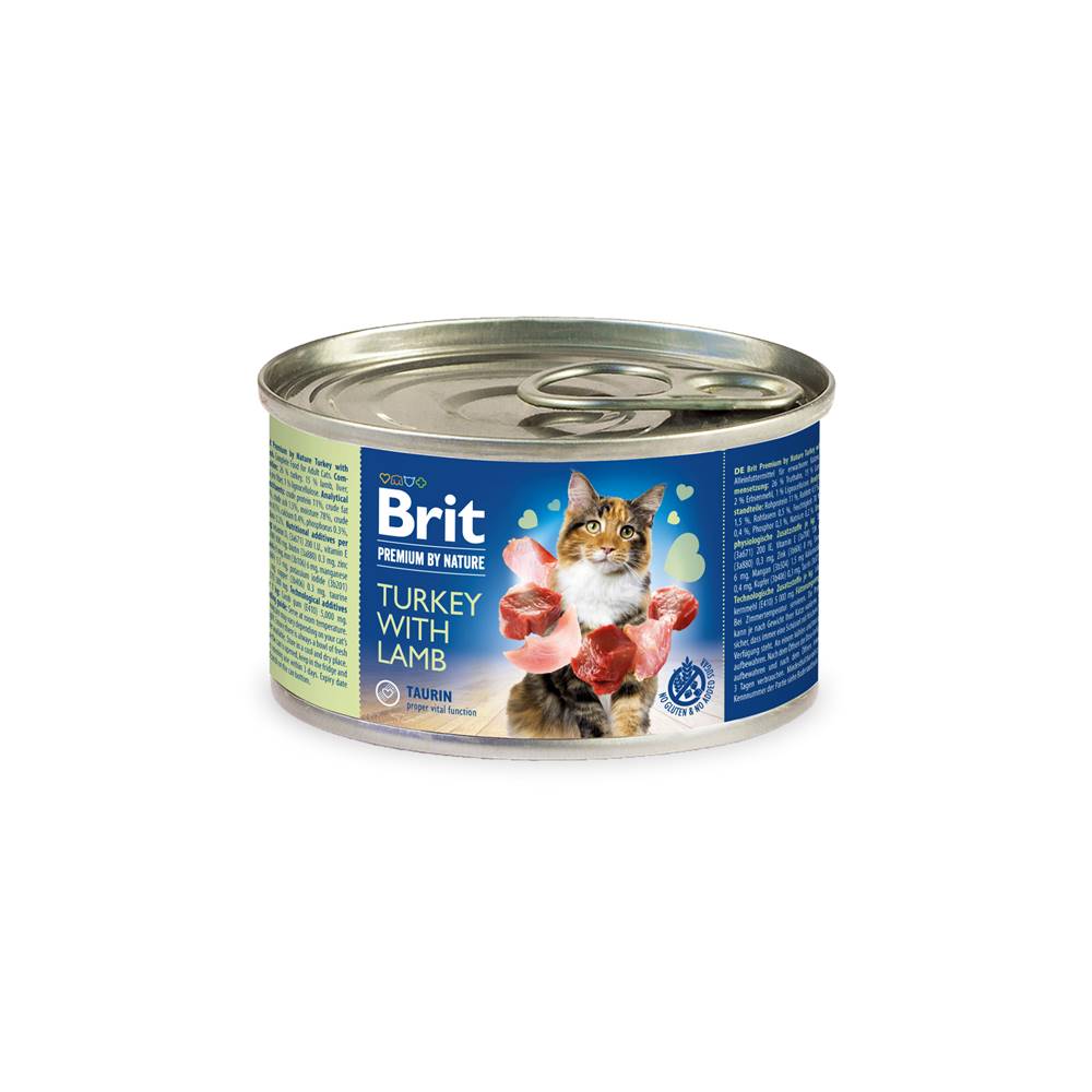 Brit BRIT cat  premium konz. TURKEY/lamb - 200g