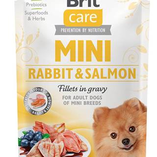 BRIT CARE dog  MINI kapsa ADULT  rabbit/salmon - 85g