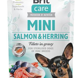 BRIT CARE dog  MINI kapsa  STERILISED  salmon/herring - 85g