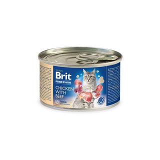 BRIT cat  premium konz. CHICKEN/beef  - 200g