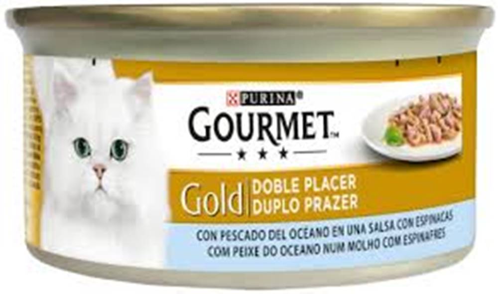 Gourme gold PURINA GG double pleasure  MOŘSKÉ ryby/špetnát v sosu konzerva - 85g