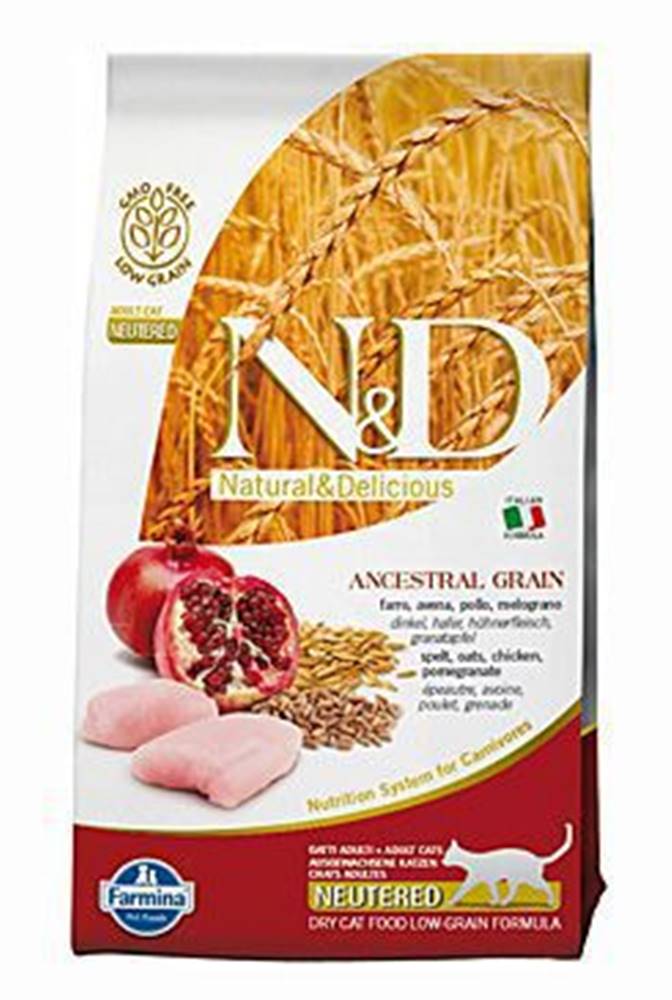 N&D N&D Low Grain CAT Neutered Chicken & Pomegranate 1,5kg