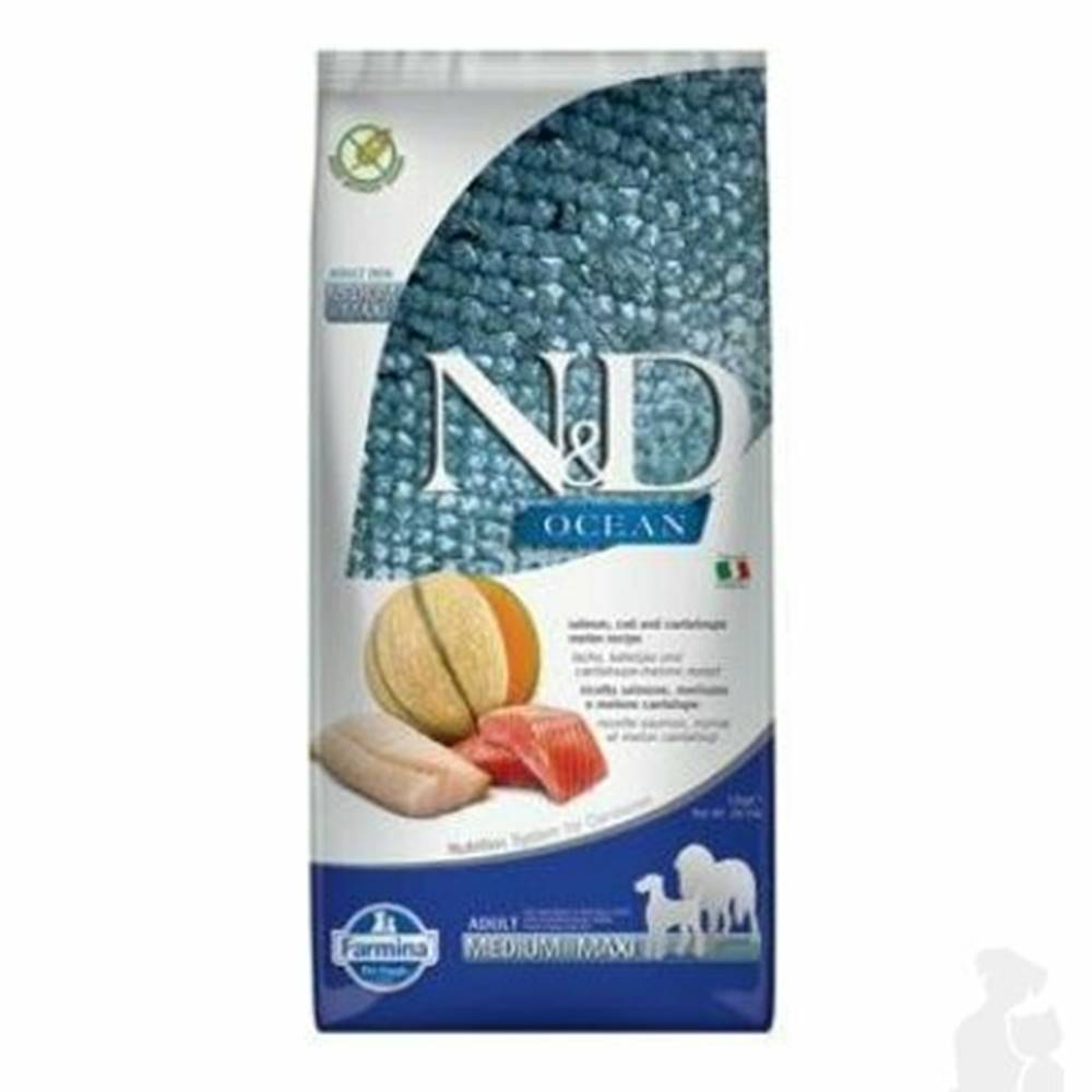 N&D (Farmina Pet Foods) N&D OCEAN DOG Adult M/L Salmon & Cod & Melon 12kg