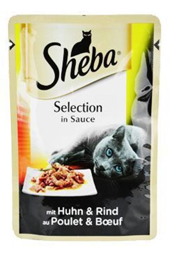 Sheba Sheba vreckové výber s kuracím a hovädzím mäsom v šťave 85g
