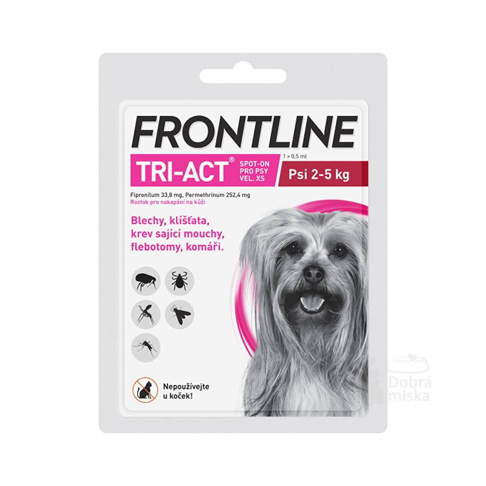 Frontline Frontline Tri-act Spot-on XS (do 2-5 kg) 1 pipeta
