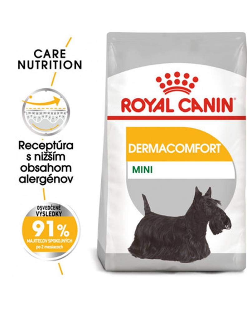 fera ROYAL CANIN Mini dermacomfort 8 kg granule pre malých psov s problémami s kožou