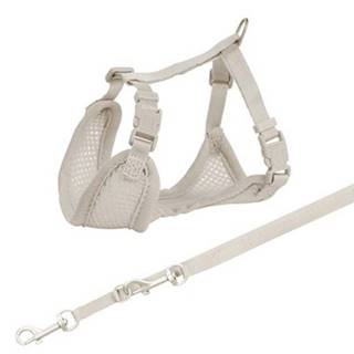 TRIXIE Junior Postroj pre šteňa s vodítkom, 26–34 cm / 10 mm, 2,00 m, svetlošedý