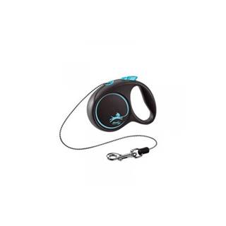 FLEXI Vodítko Black Design S lanko 5 m modré