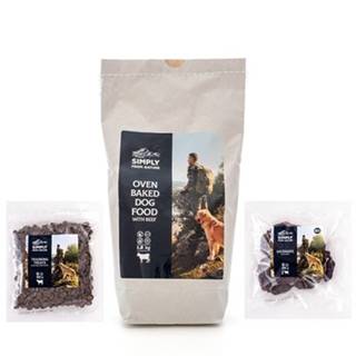 SIMPLY FROM NATURE Krmivo pečené v rúre s hovädzím mäsom 1,2 kg + prírodné hovädzie maškrty