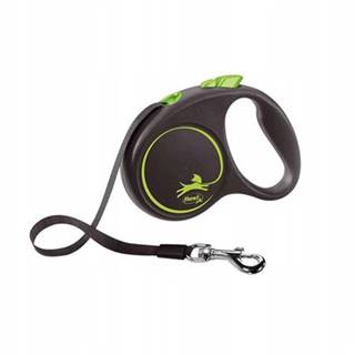 FLEXI Vodítko Black Design S pásik 5 m zelené