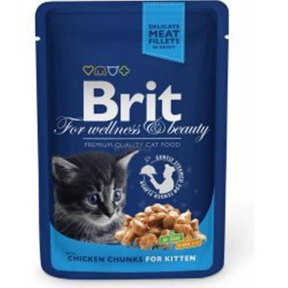 Brit Brit Premium Cat kapsička s kuracími kúskami pre mačiatka 100g