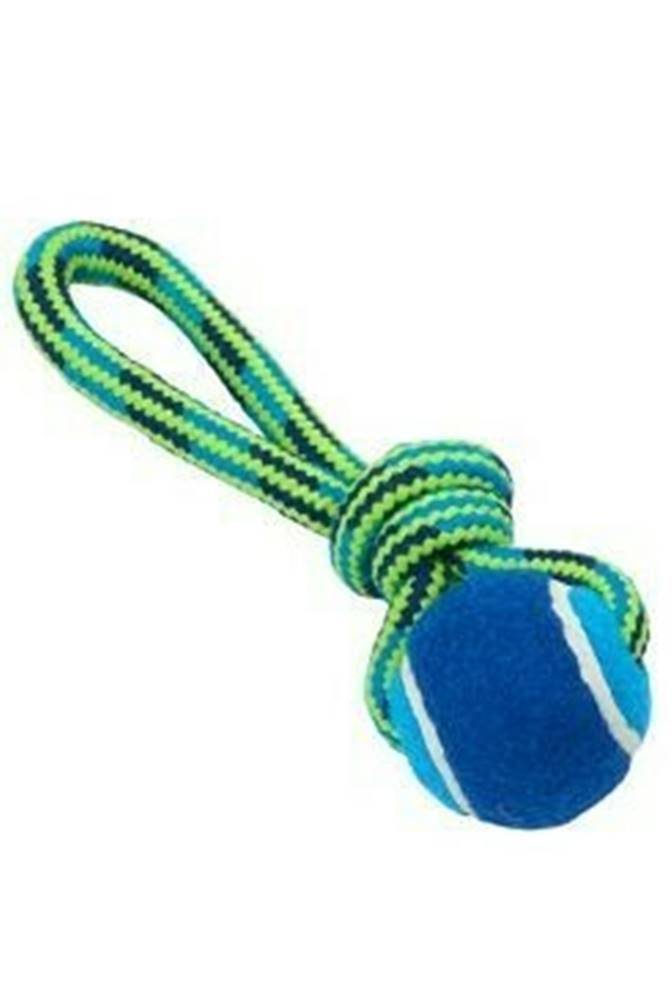 Kruuse Jorgen A/S Hračka pre psov BUSTER Loop s tenisovou loptičkou modrá/zelená 18cm