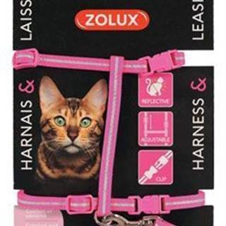 Postroj mačka s vodítkom 1,2m ružový Zolux