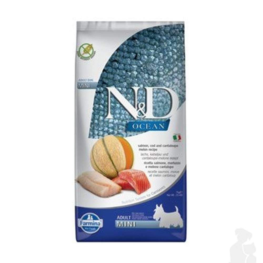 N&D (Farmina Pet Foods) N&D OCEAN DOG Adult Mini Salmon & Cod & Melon 7kg