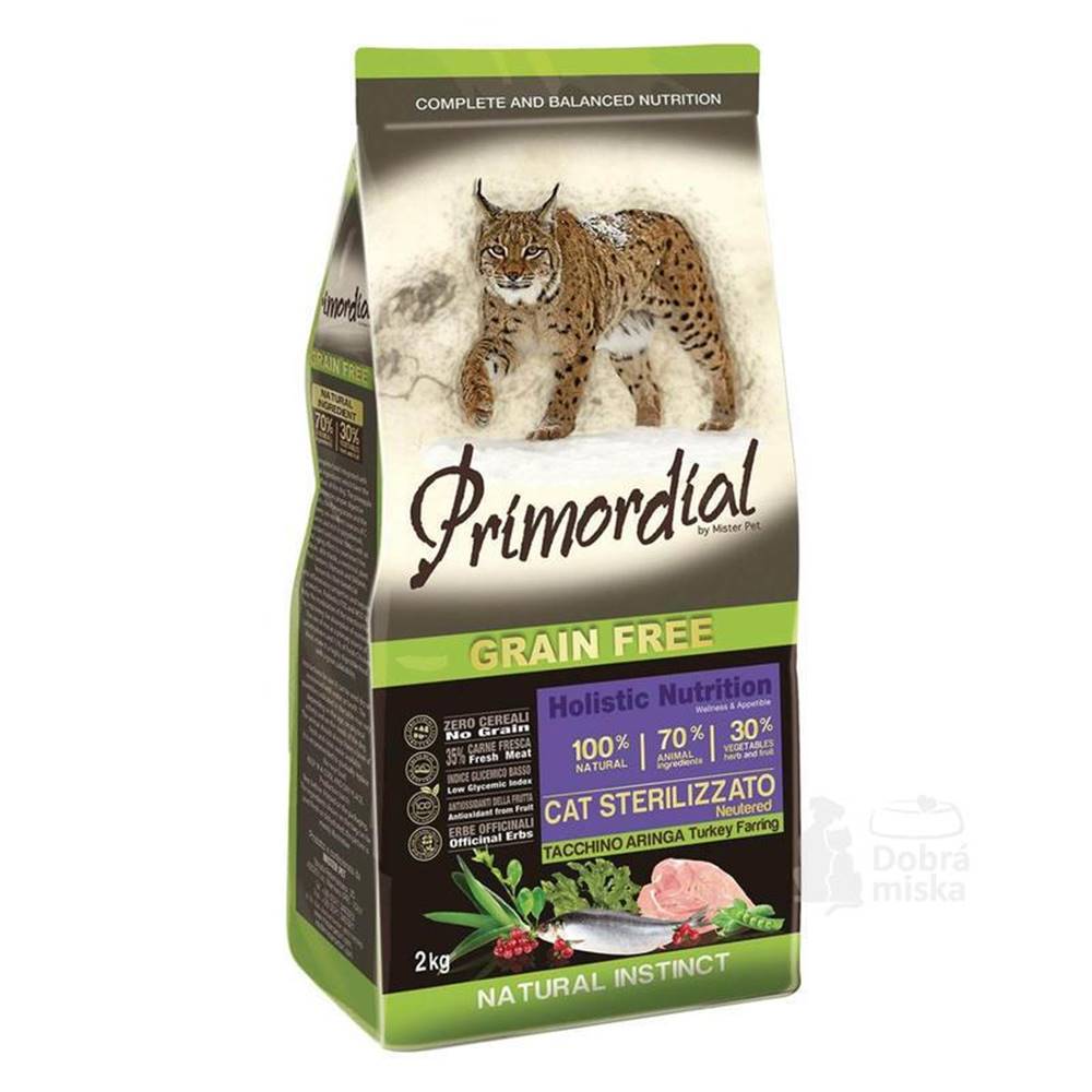 Primordial Primordial GF Cat Sterilizzato Turkey Herring 2kg