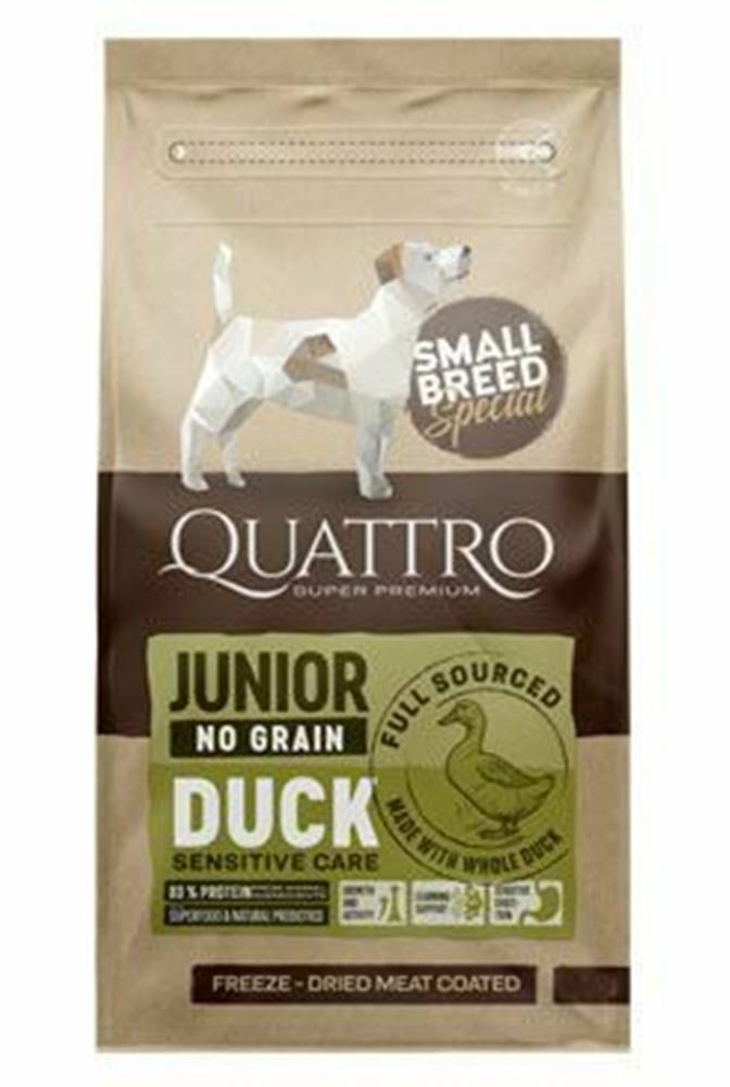 Ostatní QUATTRO Dog Dry SB Junior Duck 7kg