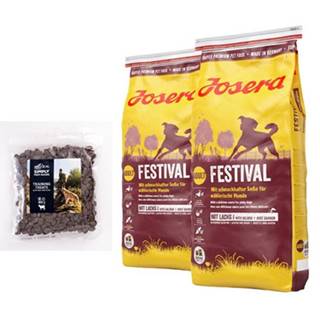 JOSERA Dog Festival Krmivo pre náročných psov 30 kg (2 x 15 kg) + SIMPLY FROM NATURE Tréningové maškrty s hovädzím mäsom a slivkami 300 g