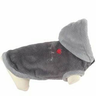 Obleček s kapucňou pre psov TEDDY šedý 25cm Zolux