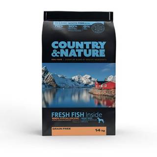 COUNTRY&NATURE Granule pre psov s bielymi morskými rybami 14 kg