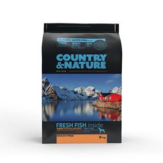 COUNTRY&NATURE Granule pre psov s bielymi morskými rybami 3 kg