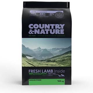 COUNTRY&NATURE Granule pre psov z jahňacieho a morčacieho mäsa 14 kg