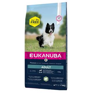 EUKANUBA Granule pre dospelých psov malé a stredné plemená - jahňacina a ryža 14 kg