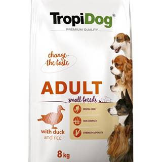 TROPIDOG Premium Adult S Granule pre psov malých plemien Kačacie mäso a ryža 8 kg