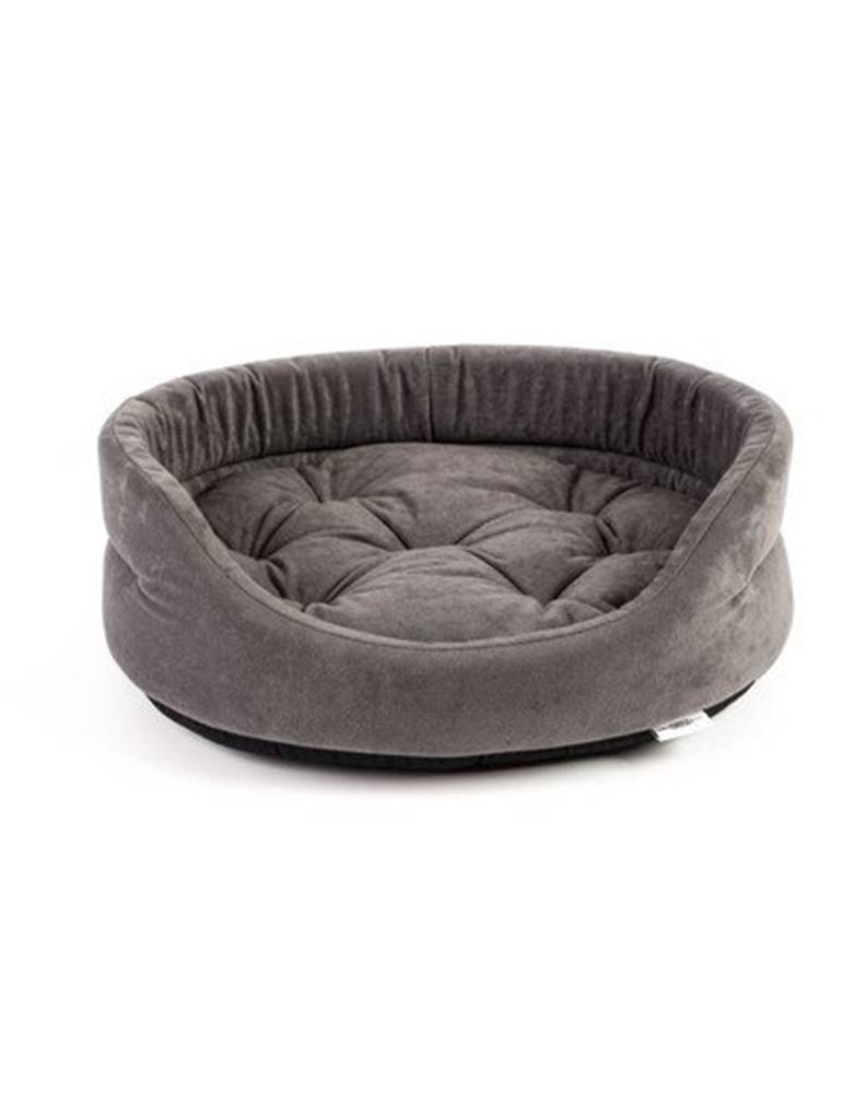 fera INTERZOO Pelech pre psy s vankúšom oválny 75x62x22 cm šedý