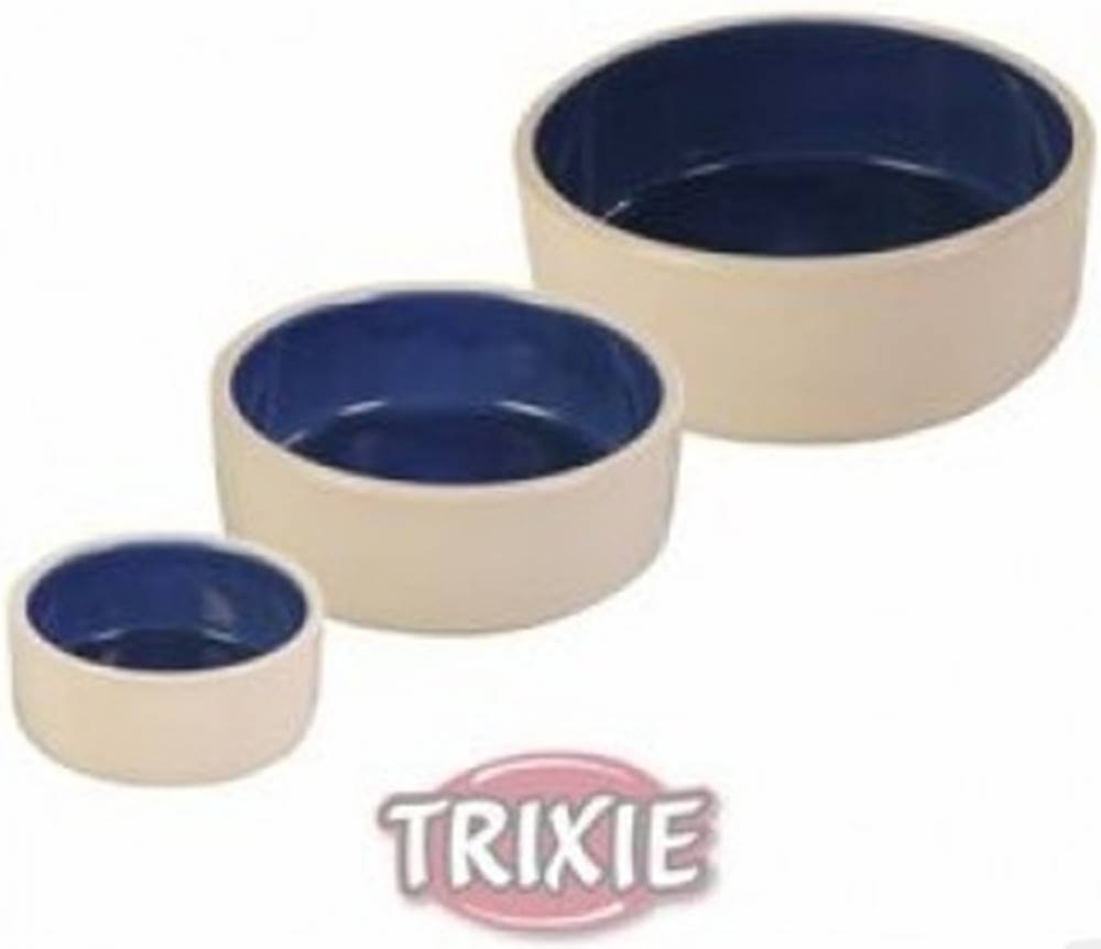 Trixie Keramická miska pre psa biela/modrá 1l 18cm TR 1ks
