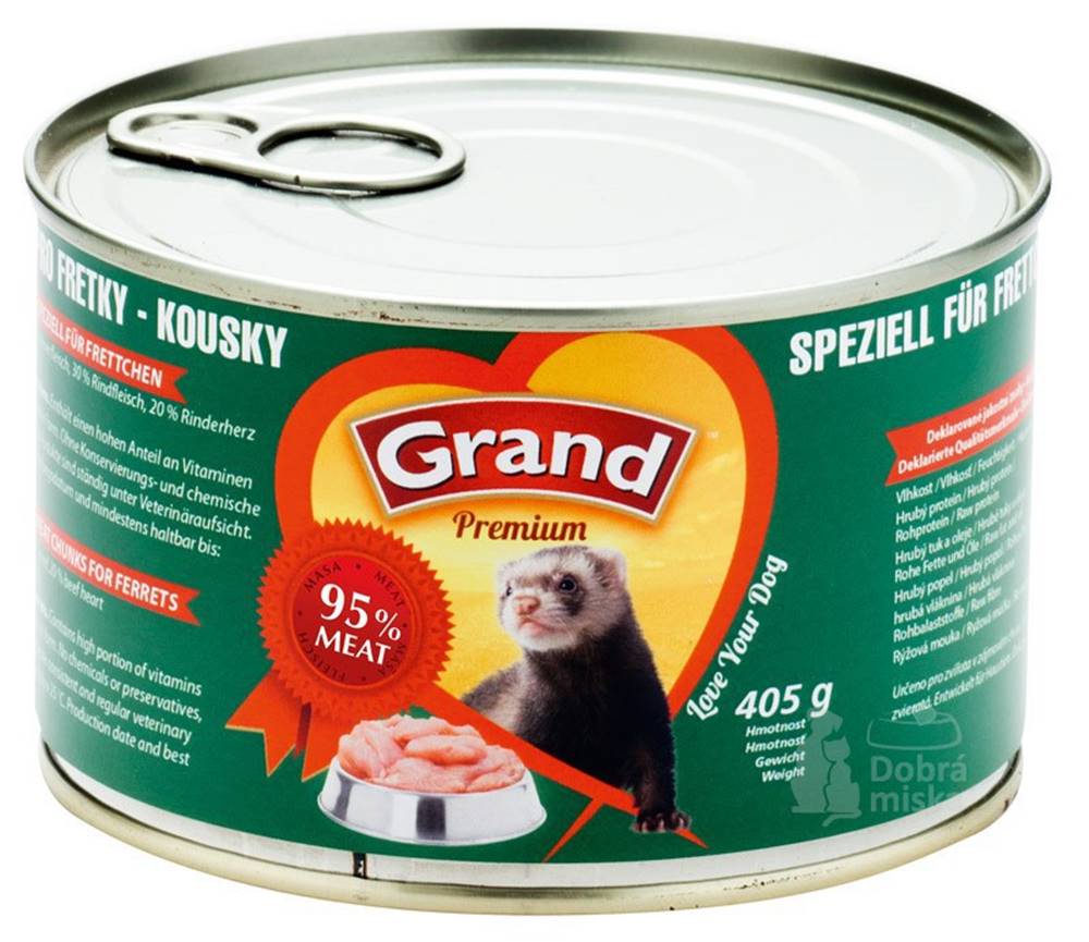 Grand GRAND cons. kúsky mäsa z fretky 405g