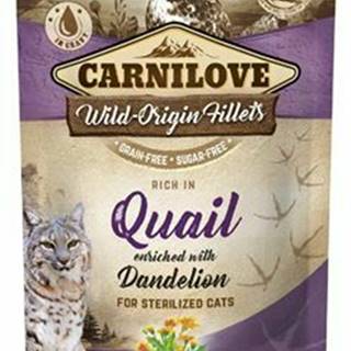 Carnilove mačacie kapsičky Quail & Dandelion sterilizované 85g