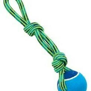 Hračka pre psov BUSTER Loop s tenisovou loptičkou modrá/zelená 30cm