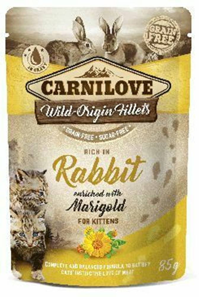 Carnilove Carnilove mačacie kapsičky Kitten RabbitEnriched&Marigold 85g