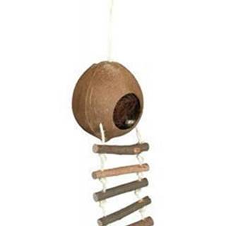 Kokosový domček s rebríkom pre škrečky 13x56cm TR