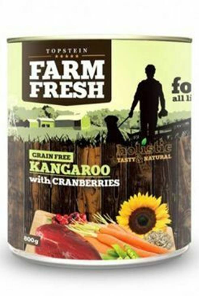 Farm Fresh Farm Fresh Dog Kangaroo s brusnicami v konzerve 800g