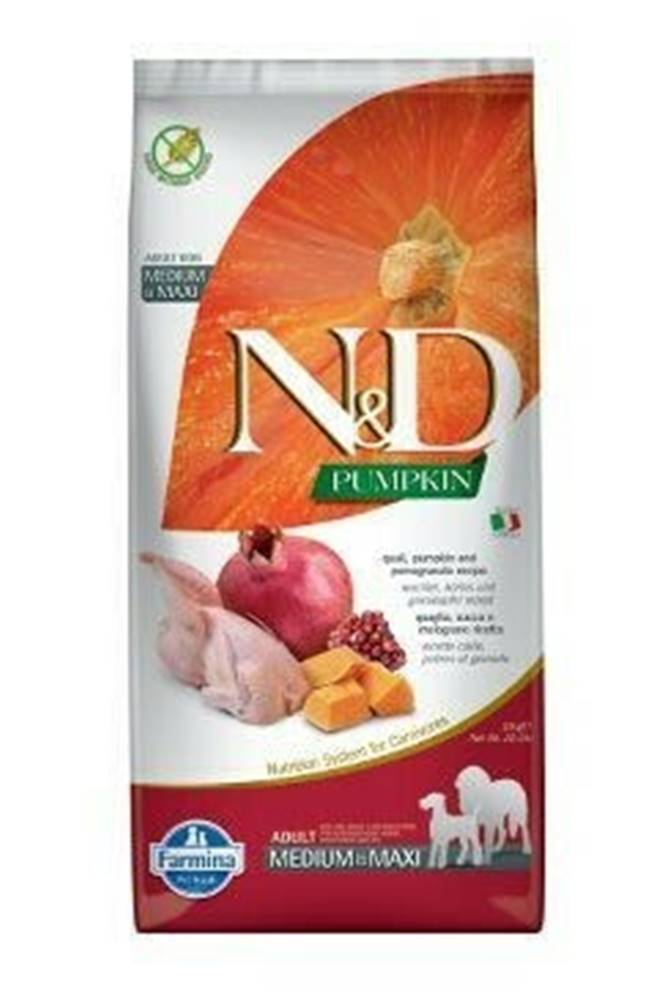 N&D (Farmina Pet Foods) N&D Pumpkin DOG Adult M/L Prepelica a granátové jablko 12kg