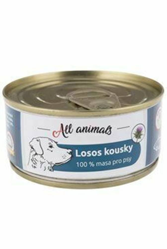 All Animals Všetky zvieratá DOG losos kúsky 100g