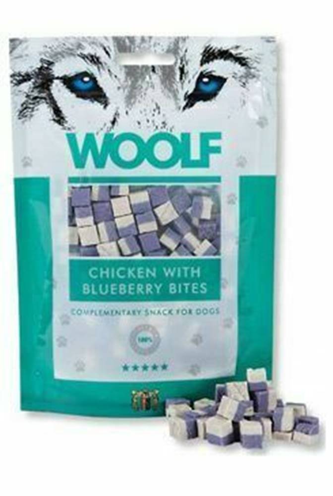 Woolf WOOLF pochúťka kuracie s čučoriedkovými kúskami 100g