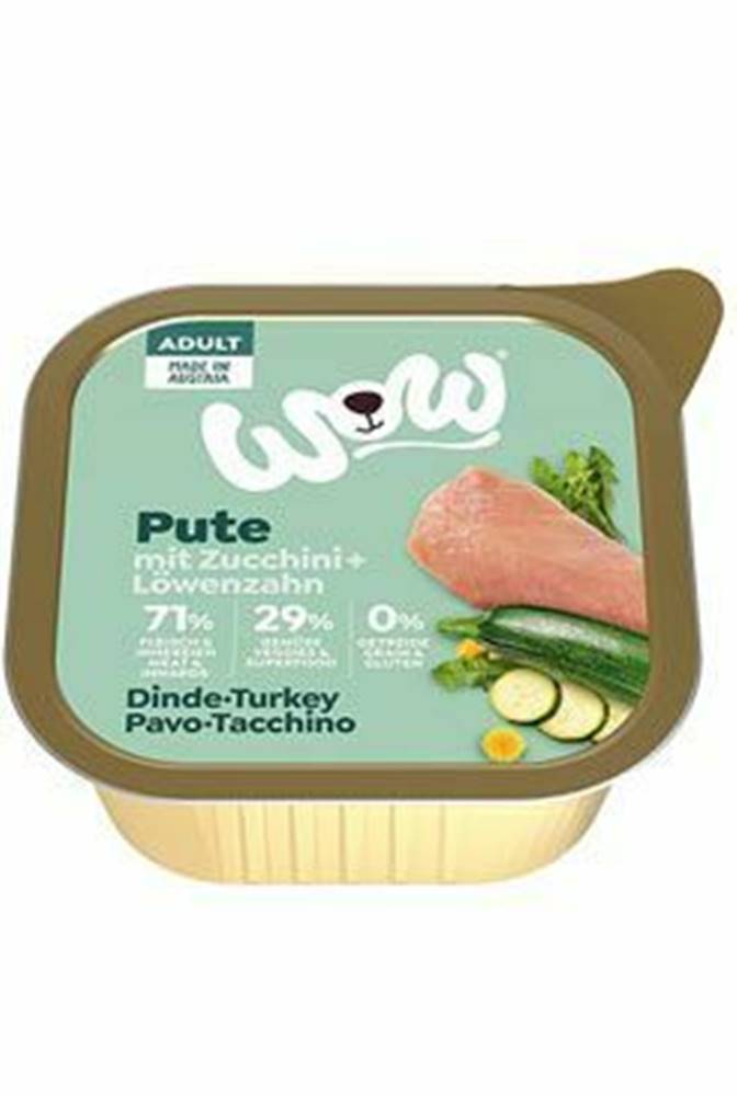 Ostatní WOW Morčacie mäso s cuketou Paštéta pre dospelých 150g